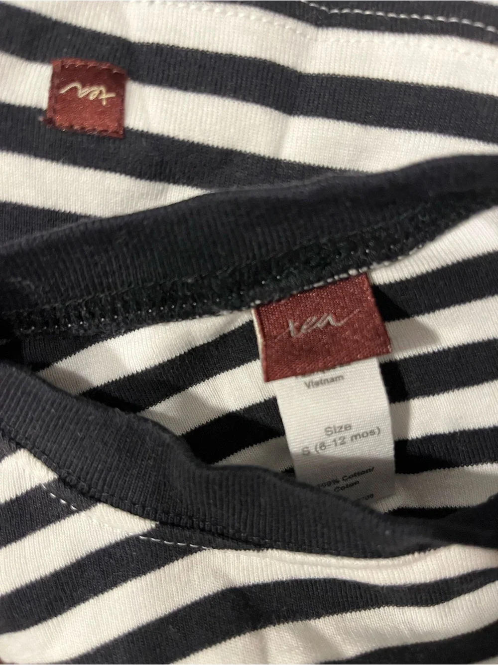 Tea Collection 6-12m Baby Dark Navy & White Striped Long-Sleeve Kids Top